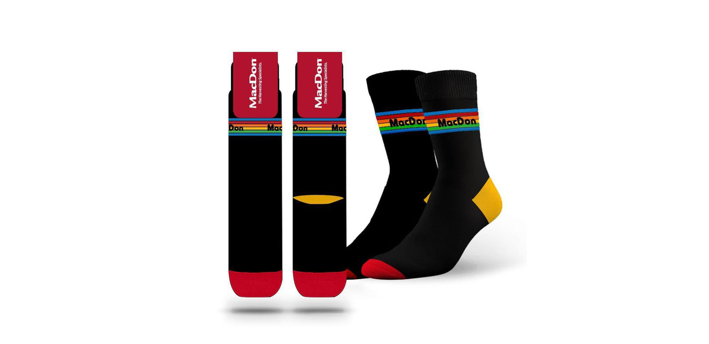 Black & Rainbow Heritage Socks