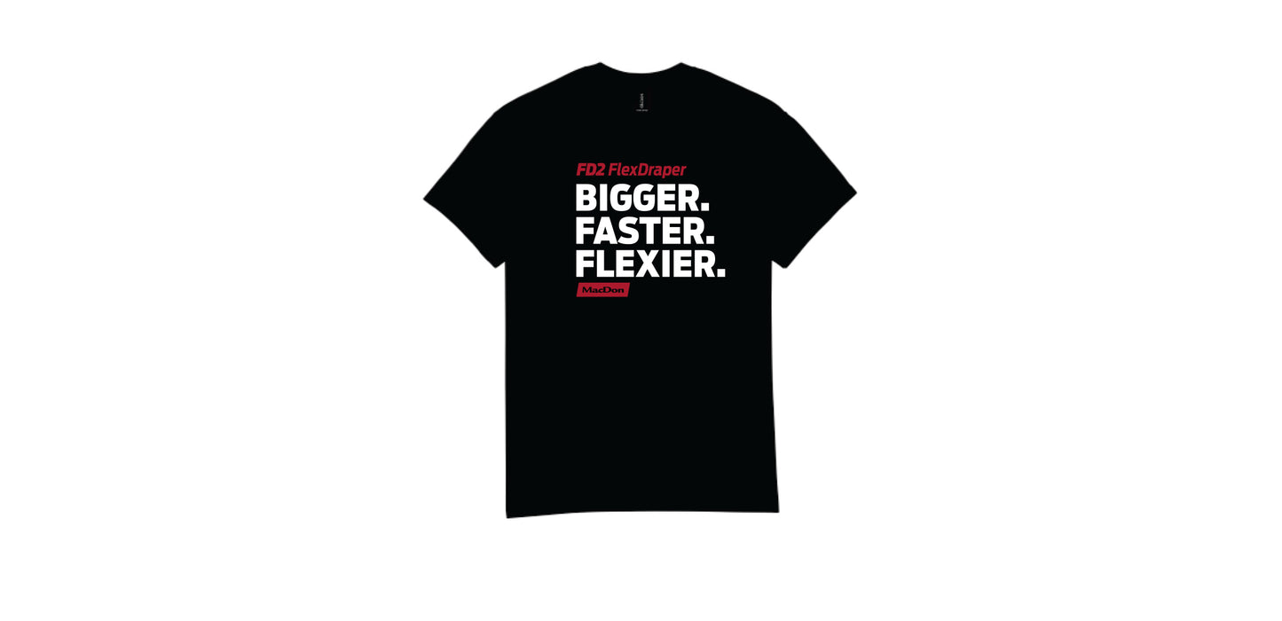 FD2 FlexDraper T-Shirt – “Bigger, Faster, Flexier”
