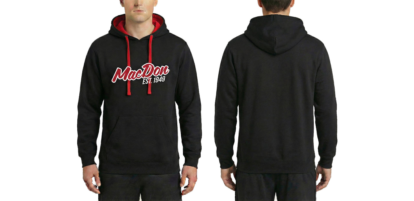 Black & Red Hoodie – "EST. 1949" Edition