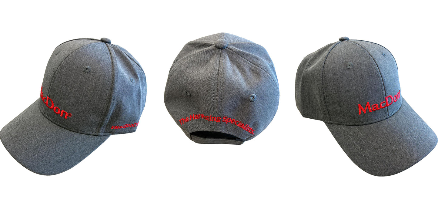 MacDon Grey Cotton Hat – Adjustable Fit