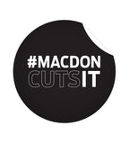 MacDon Cuts It Sticker Black