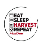 MacDon Eat, Sleep, Harvest, Repeat Sticker