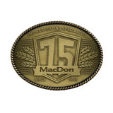 CUSTOM BELT BUCKLE - MACDON HARVESTING SPECIALIST